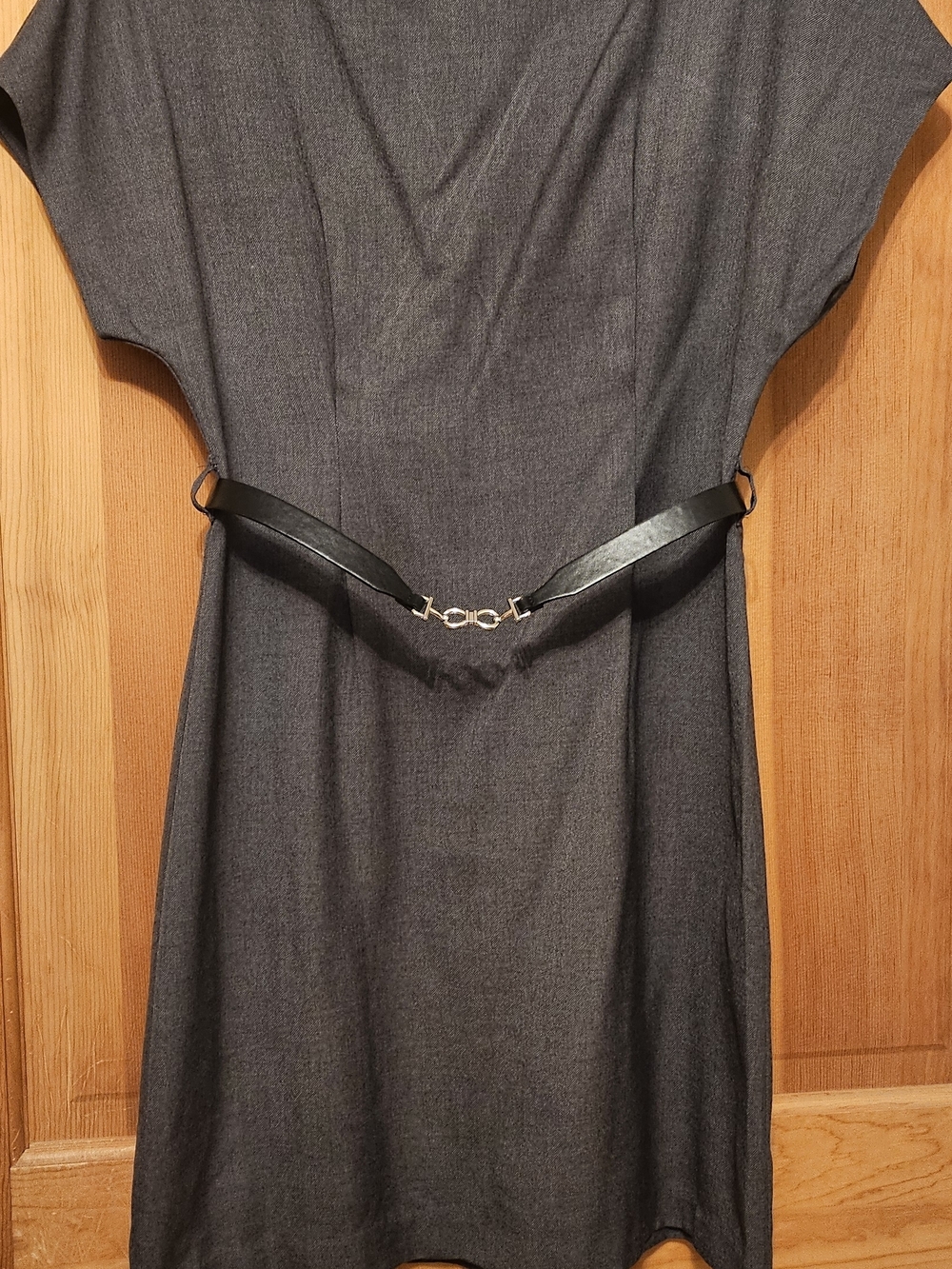 H&M Grey Slouch Neck Dress For Work, Church Or A Fancy Date. Form Flattering.